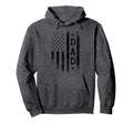 Dad Patriotic American Usa Flag Fathers Hoodie - Unique Graphic Men Women - T-Shirt, Sweatshirt, Hoodie
