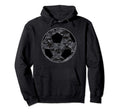 Dark Grey Camo Soccer Dark Hoodie - Fun Novelty Design for Adults - T-Shirt, Sweatshirt, Hoodie