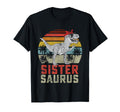 Sistersaurus T Rex Dinosaur Sister T-Shirt - Fun Novelty Design for Adults - T-Shirt, Sweatshirt, Hoodie