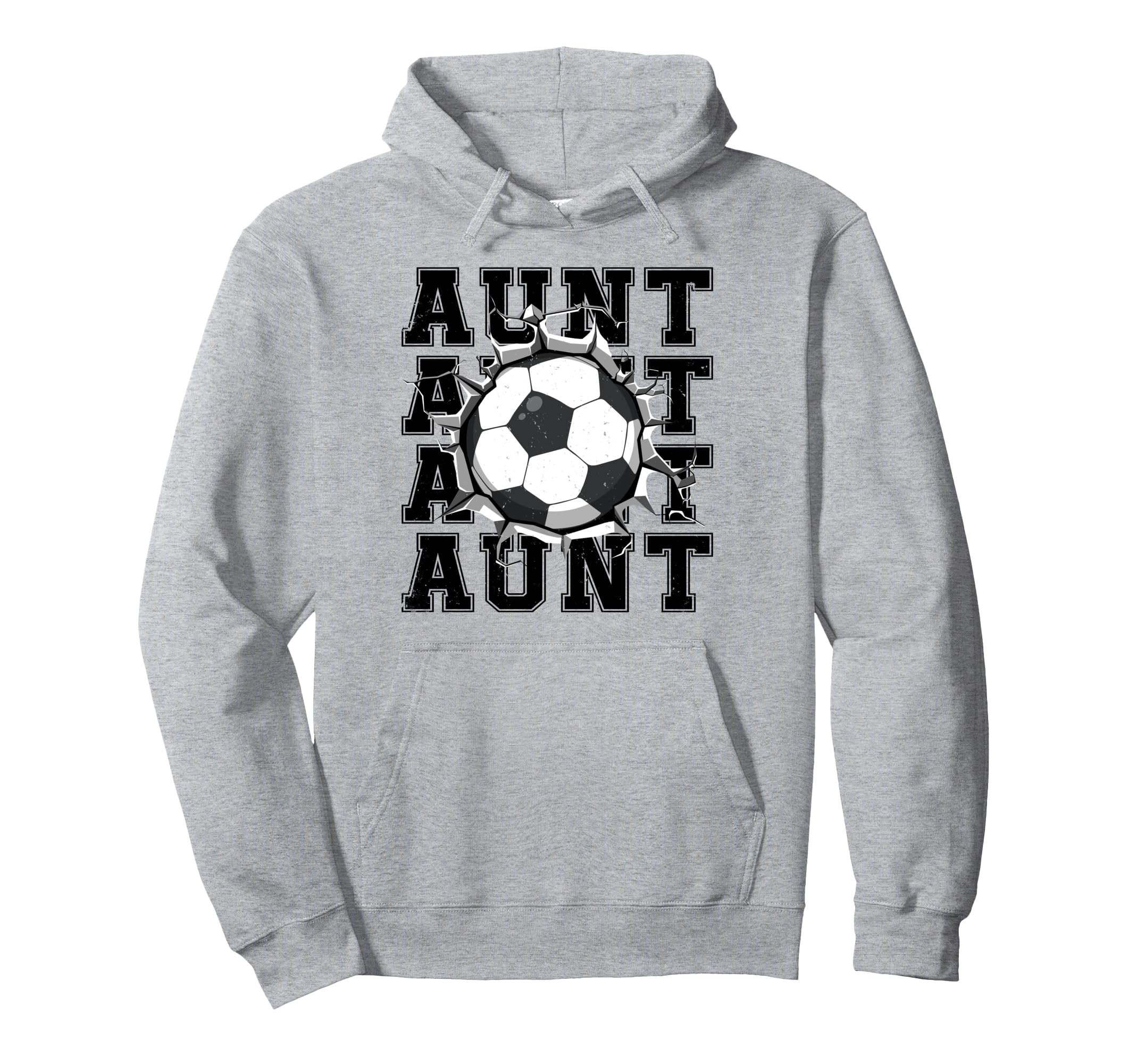 Soccer Aunt Cracked Wall Family Matching Hoodie - Novelty Apparel Unisex - T-Shirt, Sweatshirt, Hoodie