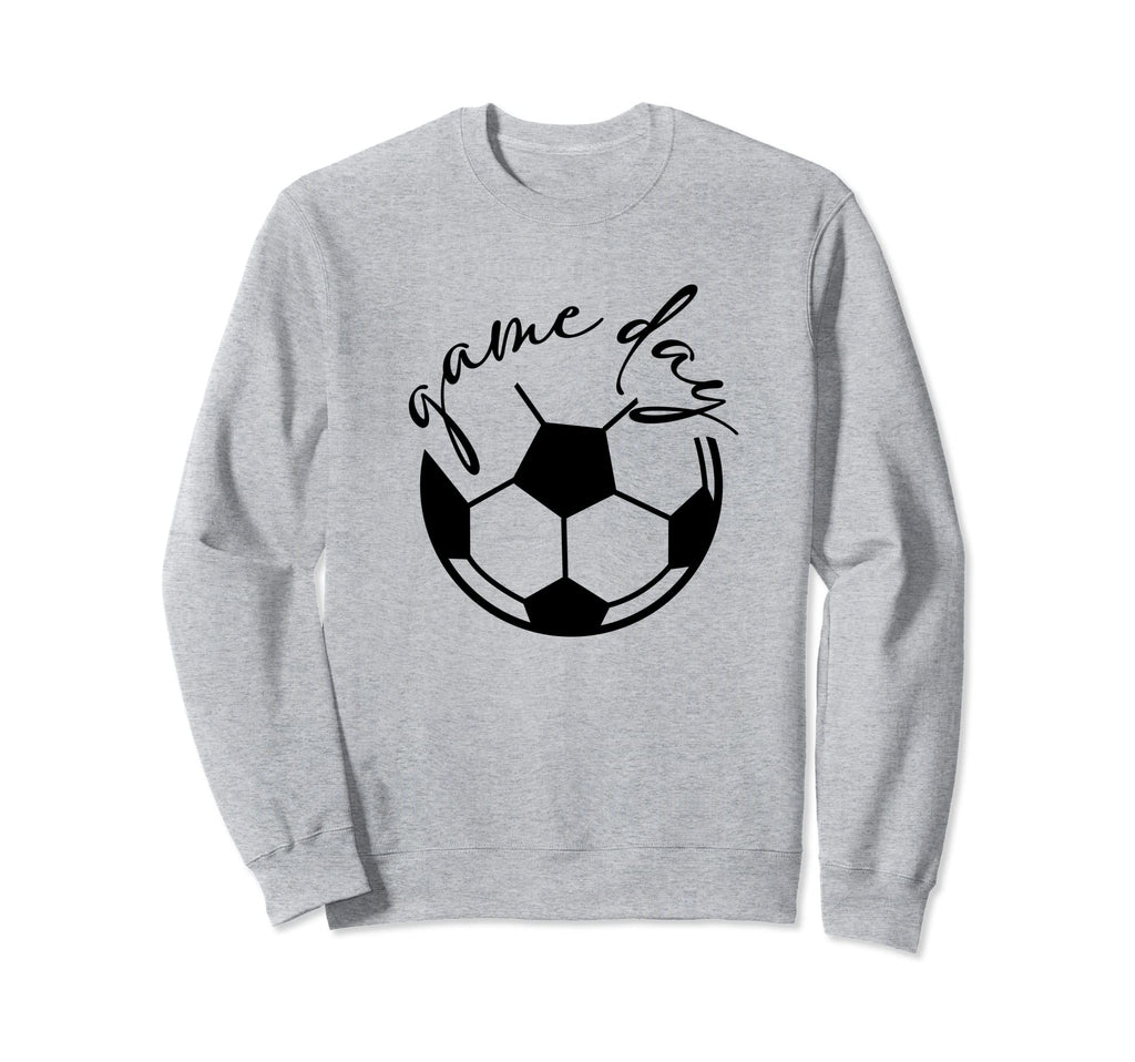 Game Day Soccer Mom Grey Sweatshirt - Custom Art Print Men Women - T-Shirt, Sweatshirt, Hoodie