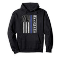 Delaware Thin Blue Line Police Flag Cop Hoodie - Graphic Print Men Women - T-Shirt, Sweatshirt, Hoodie