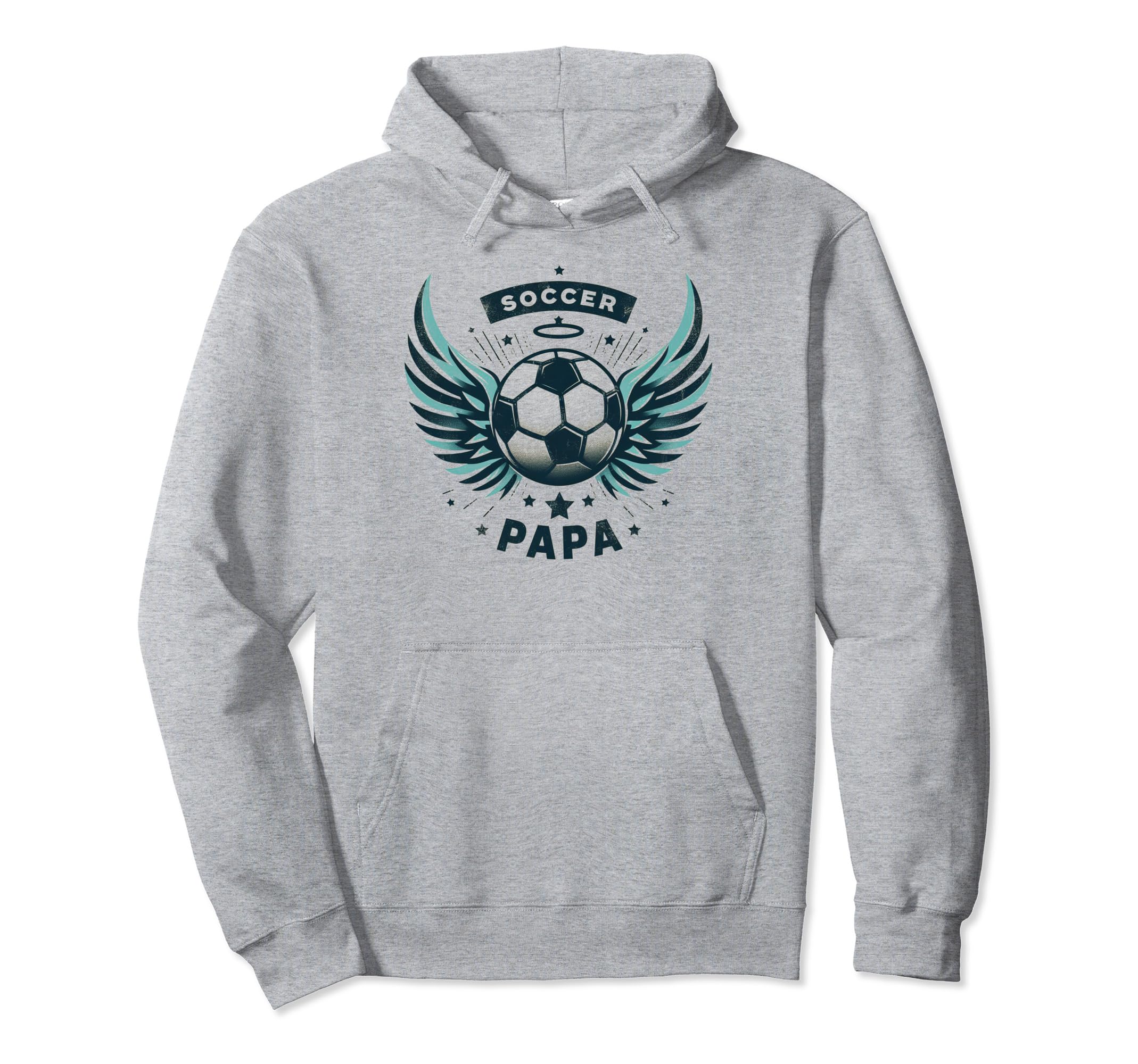 Soccer Papa Family Matching Dad Hoodie - Casual Everyday Wear for Adults - T-Shirt, Sweatshirt, Hoodie