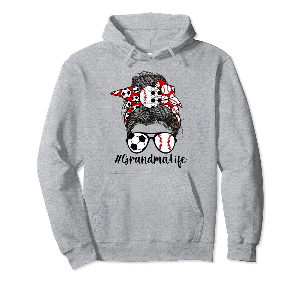 Soccer Baseball Grandma Life Baseball Hoodie - Aesthetic Graphic Men Women - T-Shirt, Sweatshirt, Hoodie