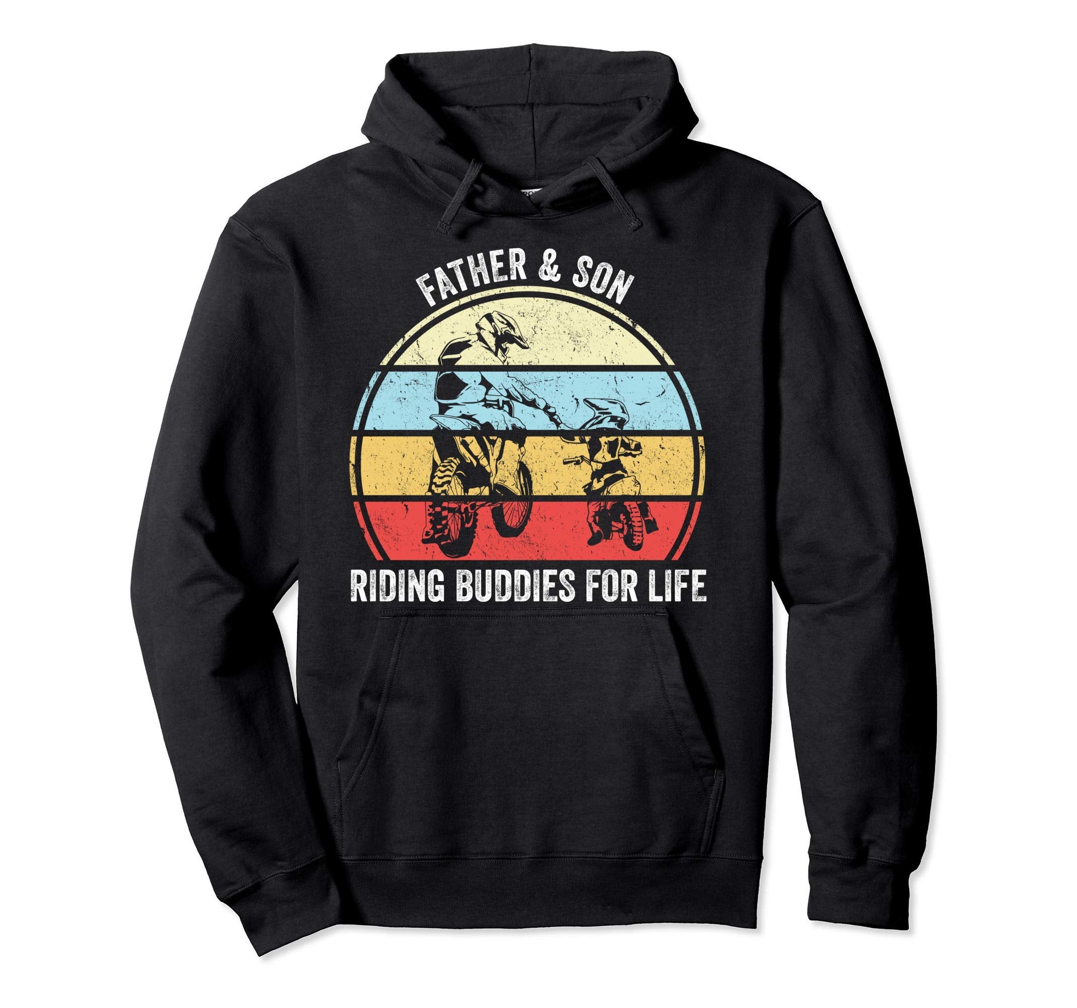 Father And Son Riding Buddies Life Hoodie - Custom Art Print Unisex - T-Shirt, Sweatshirt, Hoodie