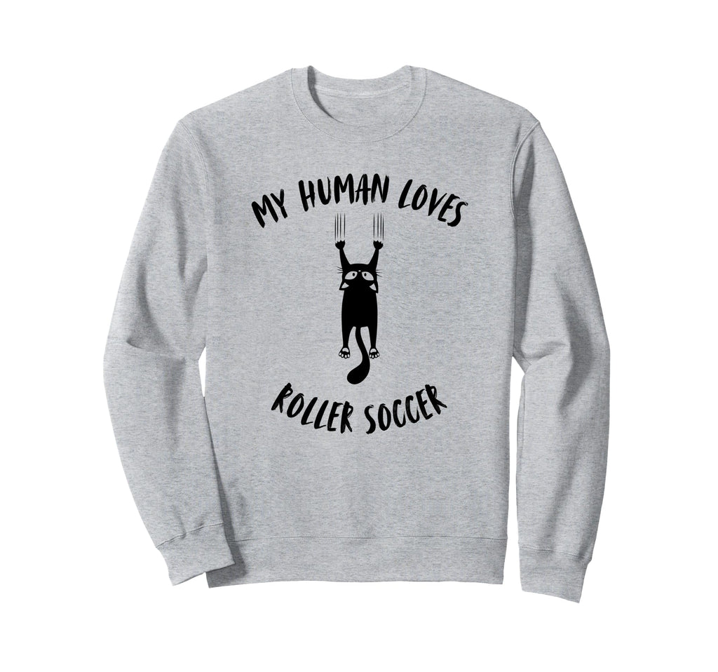 My Human Loves Roller Soccer Cat Sweatshirt - Minimalist Print for Adults - T-Shirt, Sweatshirt, Hoodie