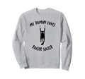 My Human Loves Roller Soccer Cat Sweatshirt - Minimalist Print for Adults - T-Shirt, Sweatshirt, Hoodie