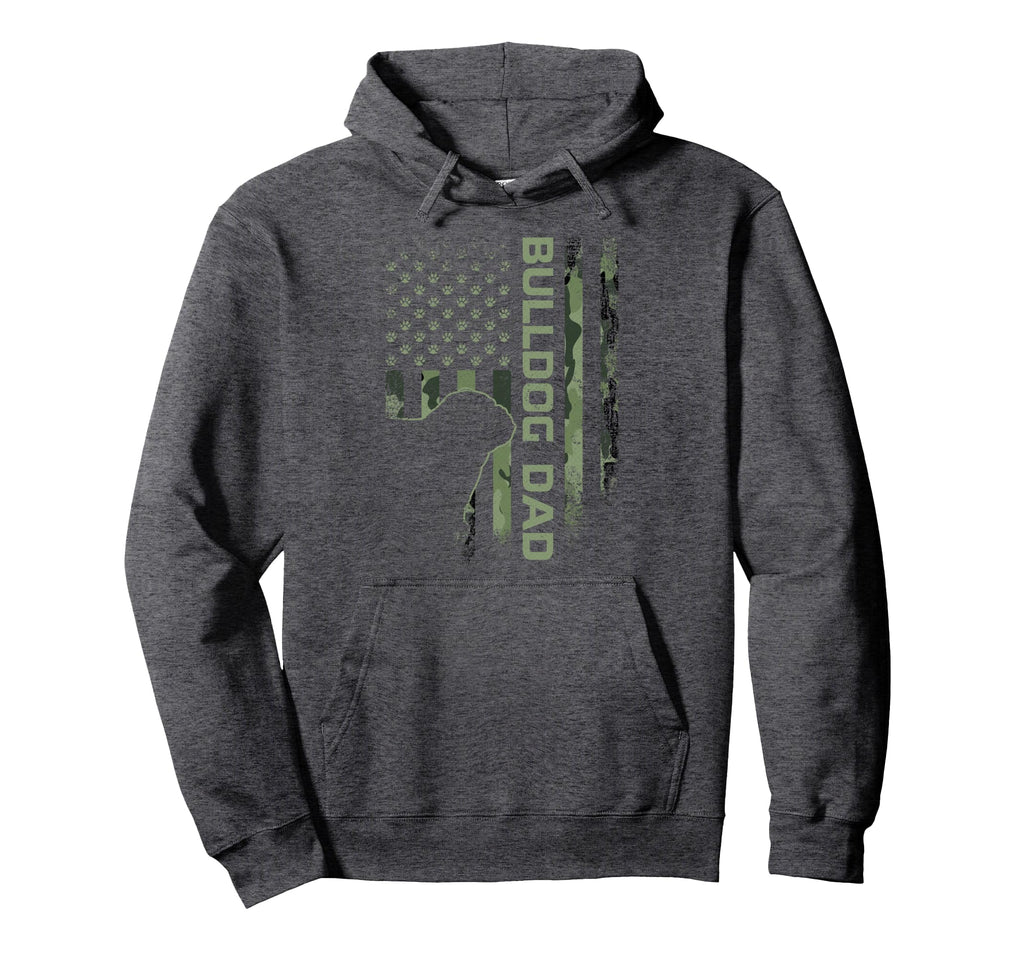 Usa Camo Flag Proud English Bulldog Hoodie - Minimalist Print for Adults - T-Shirt, Sweatshirt, Hoodie