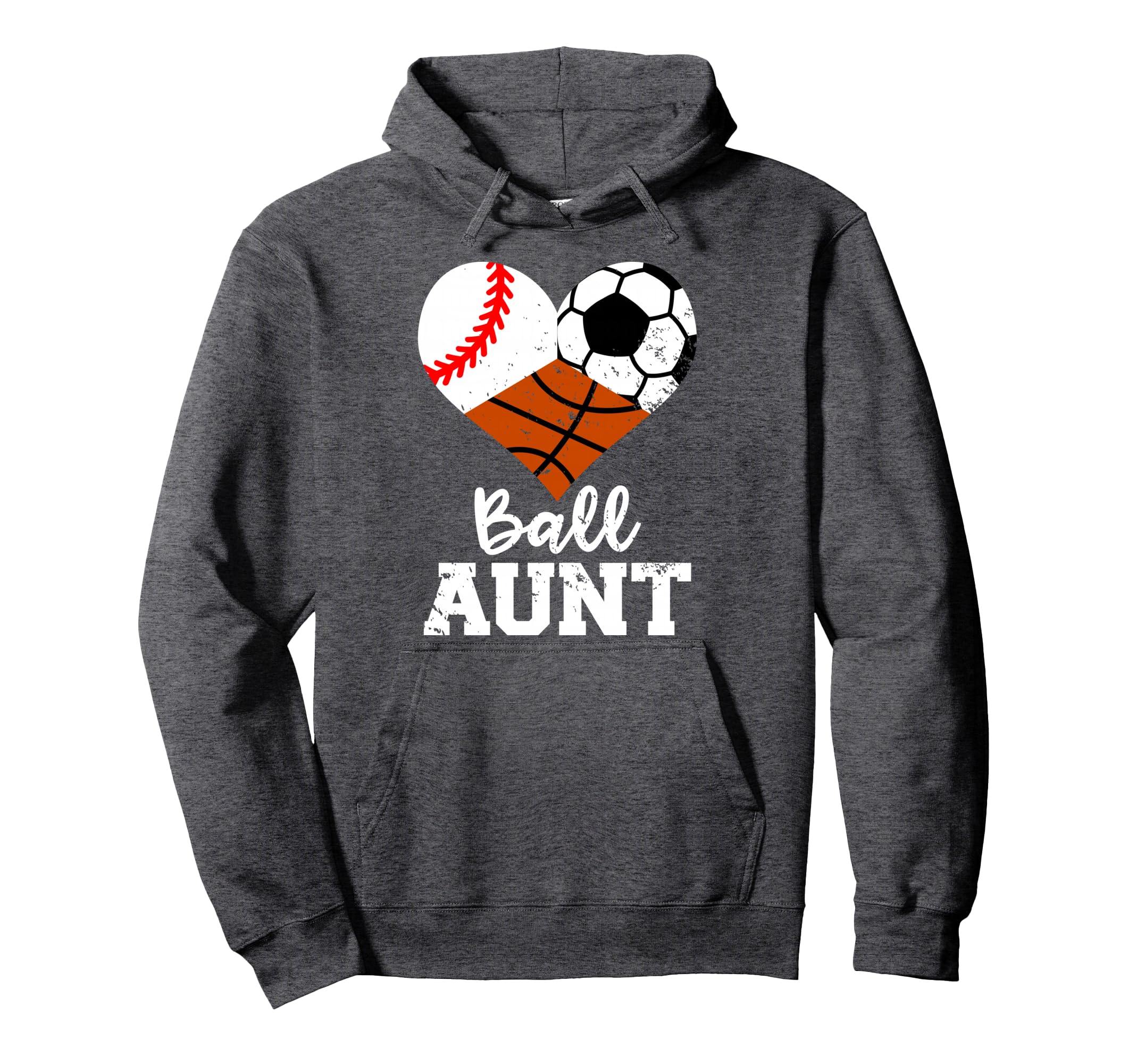 Ball Aunt Baseball Soccer Basketball Hoodie - Custom Art Print for Adults - T-Shirt, Sweatshirt, Hoodie