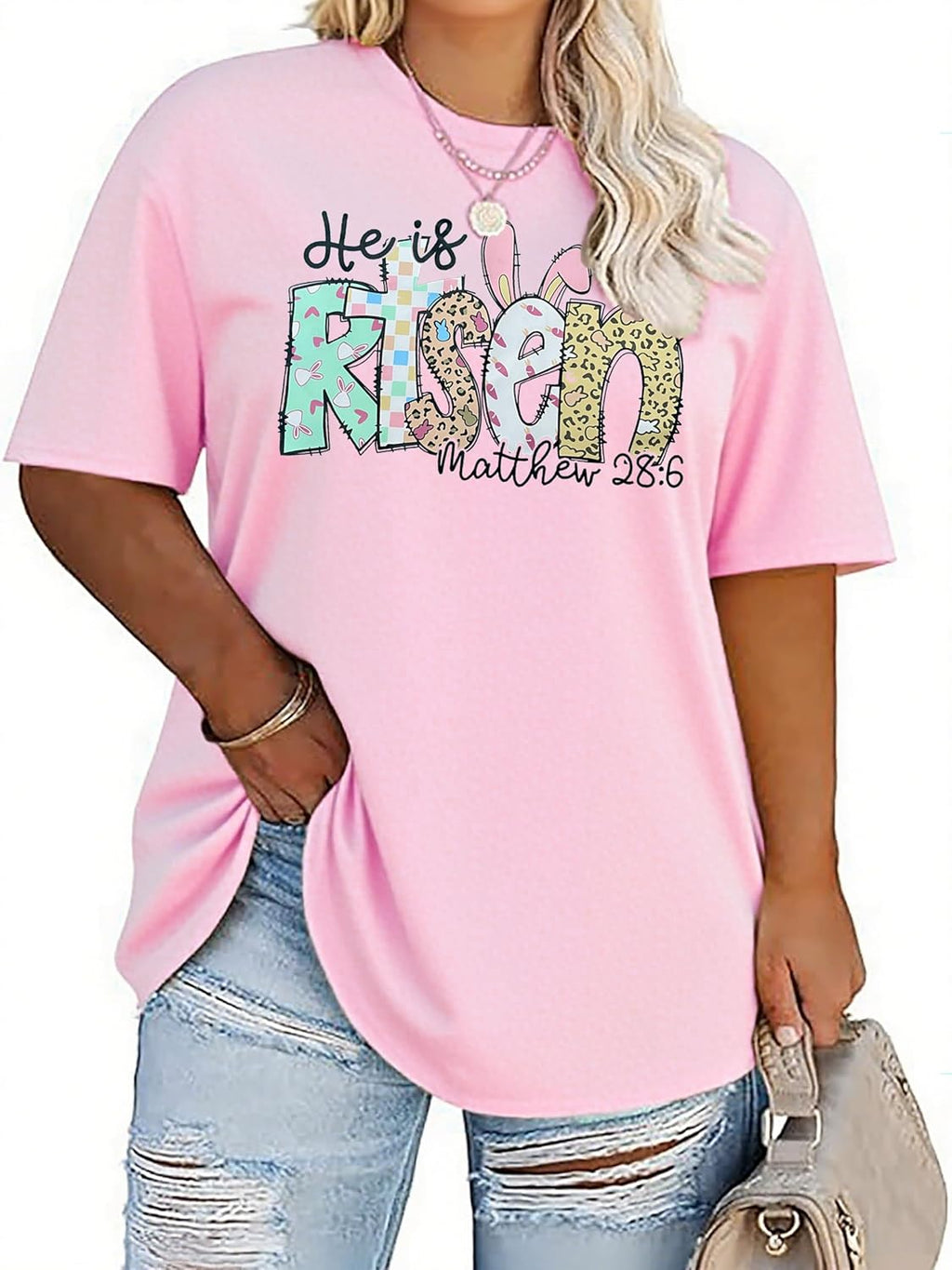 Women Plus Size Easter Christian He is Risen - Adult & Kids T-Shirts, Sweatshirts & Hoodies apparel design preview 1