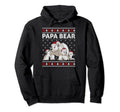 Papa Bear Santa Family Matching Ugly Hoodie - Minimalist Print Men Women - T-Shirt, Sweatshirt, Hoodie
