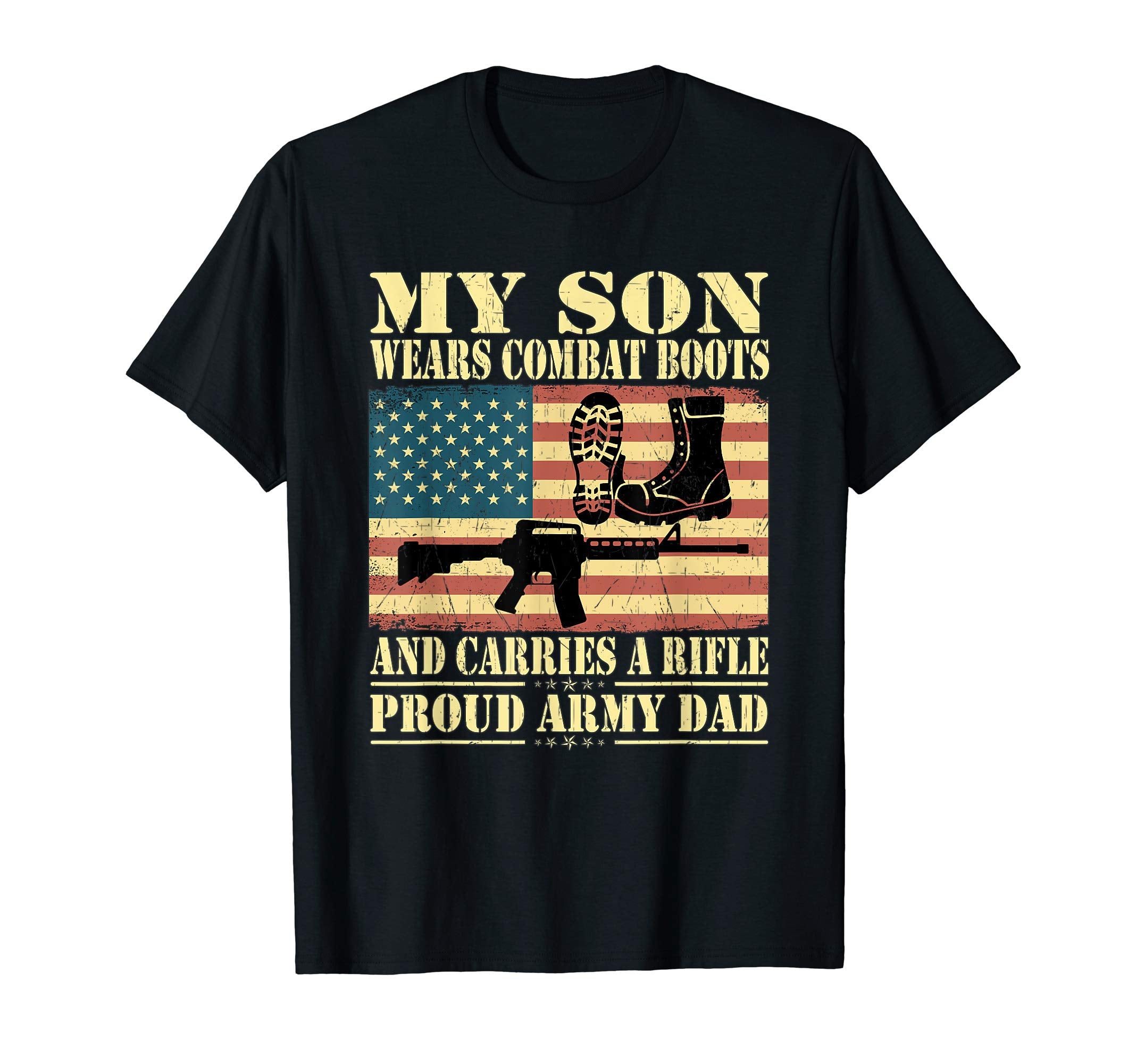 Mens My Son Wears Combat Boots T-Shirt - Fun Novelty Design for Adults - T-Shirt, Sweatshirt, Hoodie