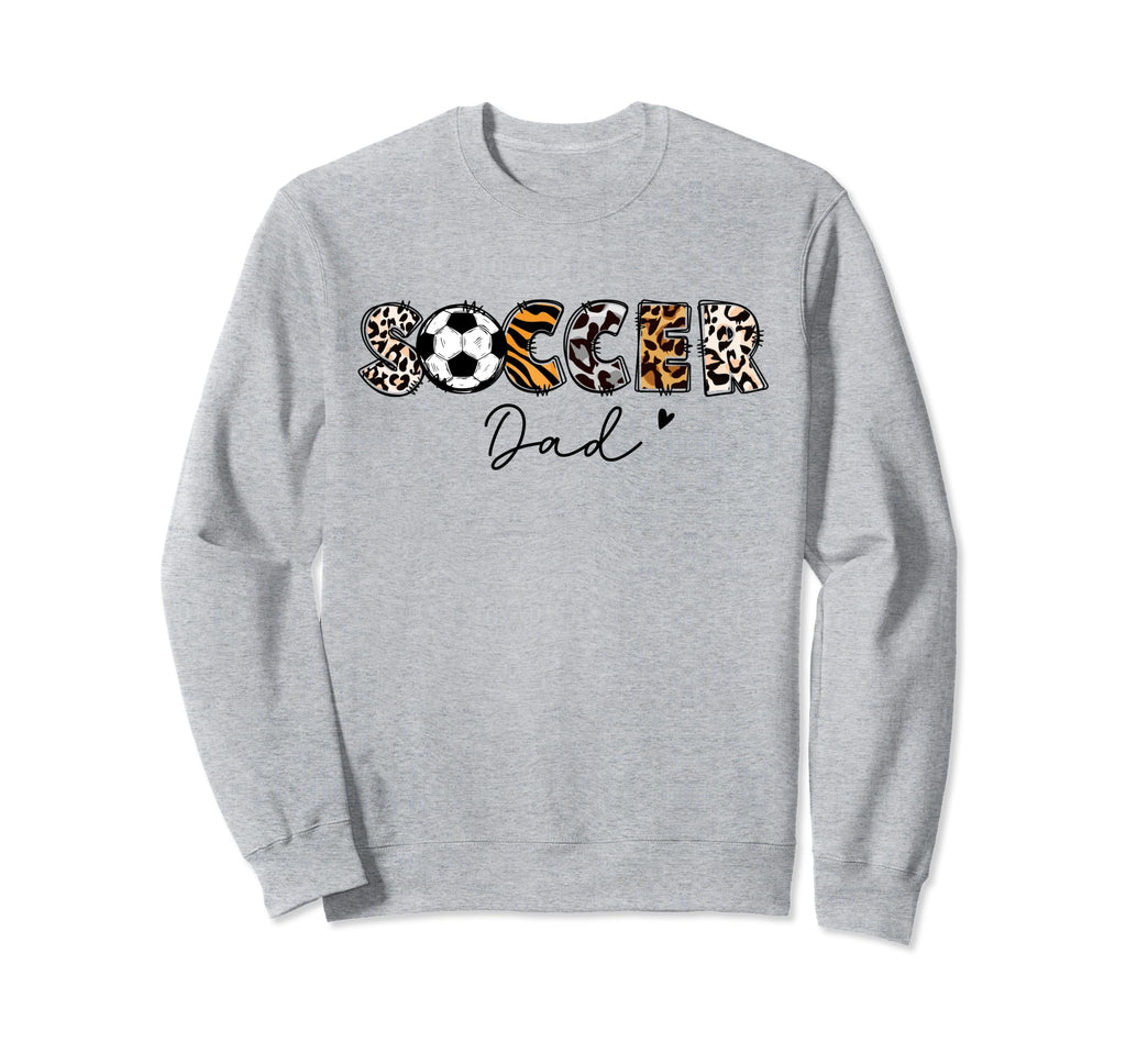 Soccer Dad Leopard Soccer Sweatshirt - Casual Everyday Wear for Adults - T-Shirt, Sweatshirt, Hoodie