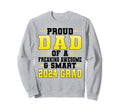 Proud Dad Awesome Smart 2024 Grad Sweatshirt - Streetwear Style Unisex - T-Shirt, Sweatshirt, Hoodie