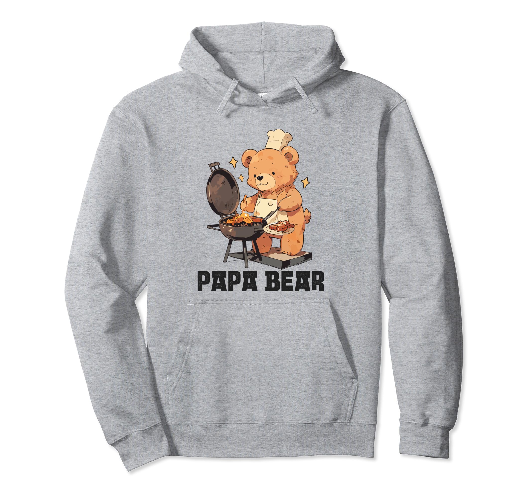 Papa Bear Meat Smoker Grilling Dad Hoodie - Aesthetic Graphic Men Women - T-Shirt, Sweatshirt, Hoodie
