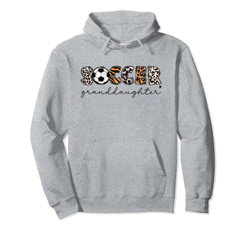 Soccer Granddaughter Leopard Soccer Hoodie - Unique Graphic for Adults - T-Shirt, Sweatshirt, Hoodie