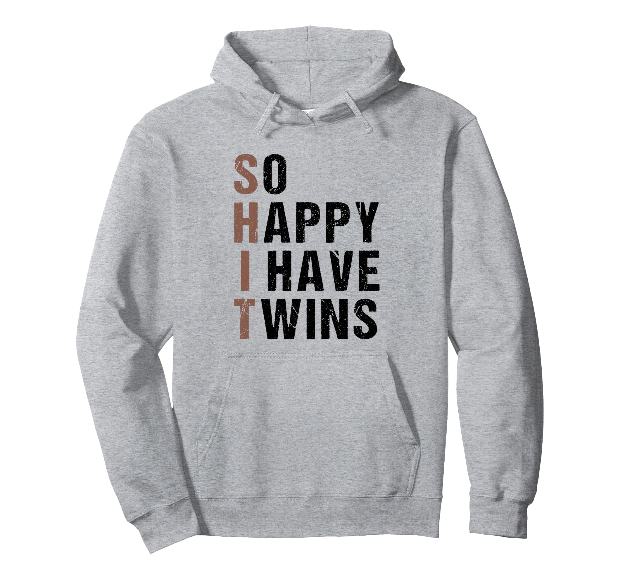 So Happy I Have Twins Gender Reveal Hoodie - Trendy Graphic for Adults - T-Shirt, Sweatshirt, Hoodie