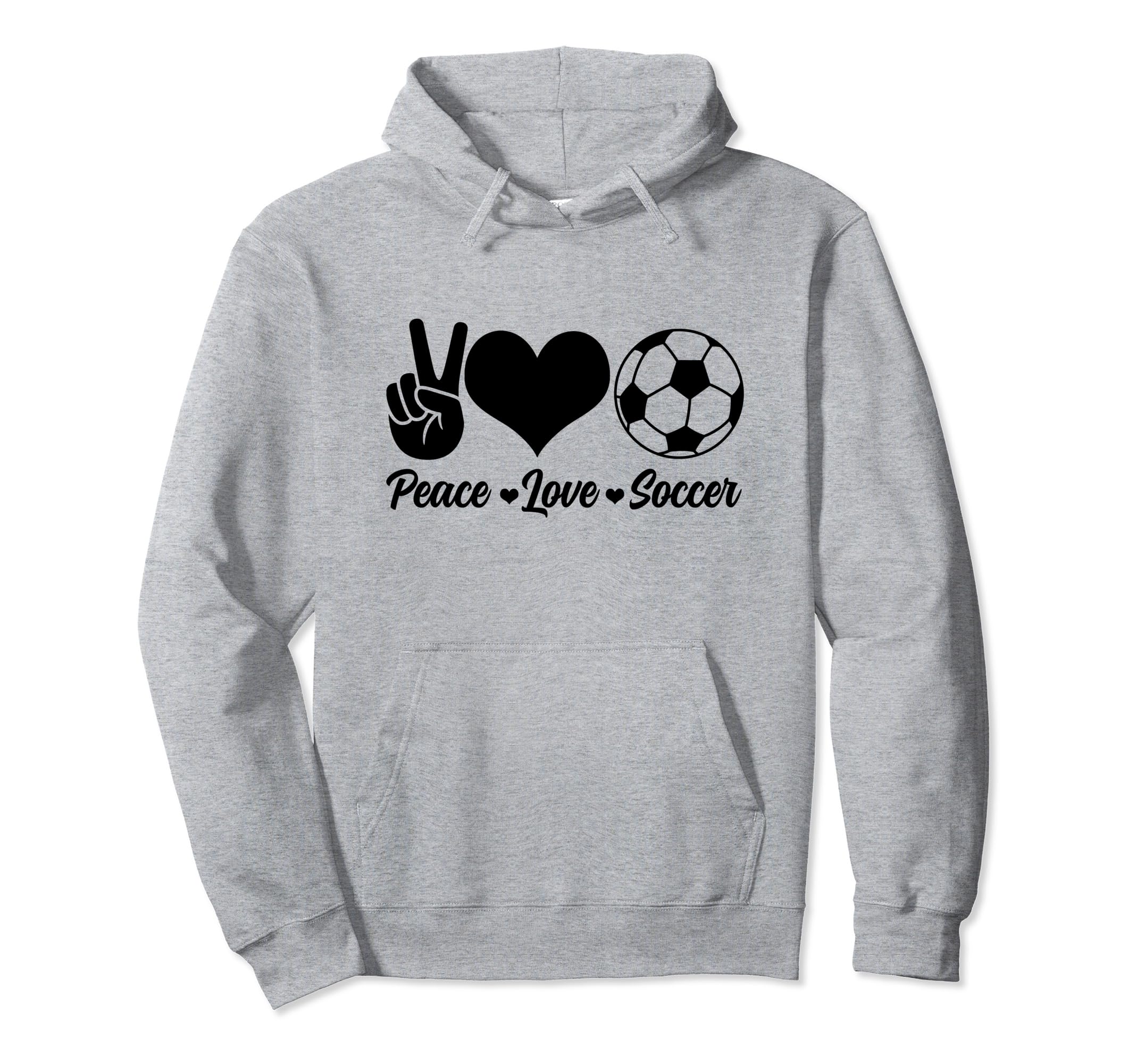 Soccer Player Peace Love Soccer Player Hoodie - Custom Art Print for Adults - T-Shirt, Sweatshirt, Hoodie