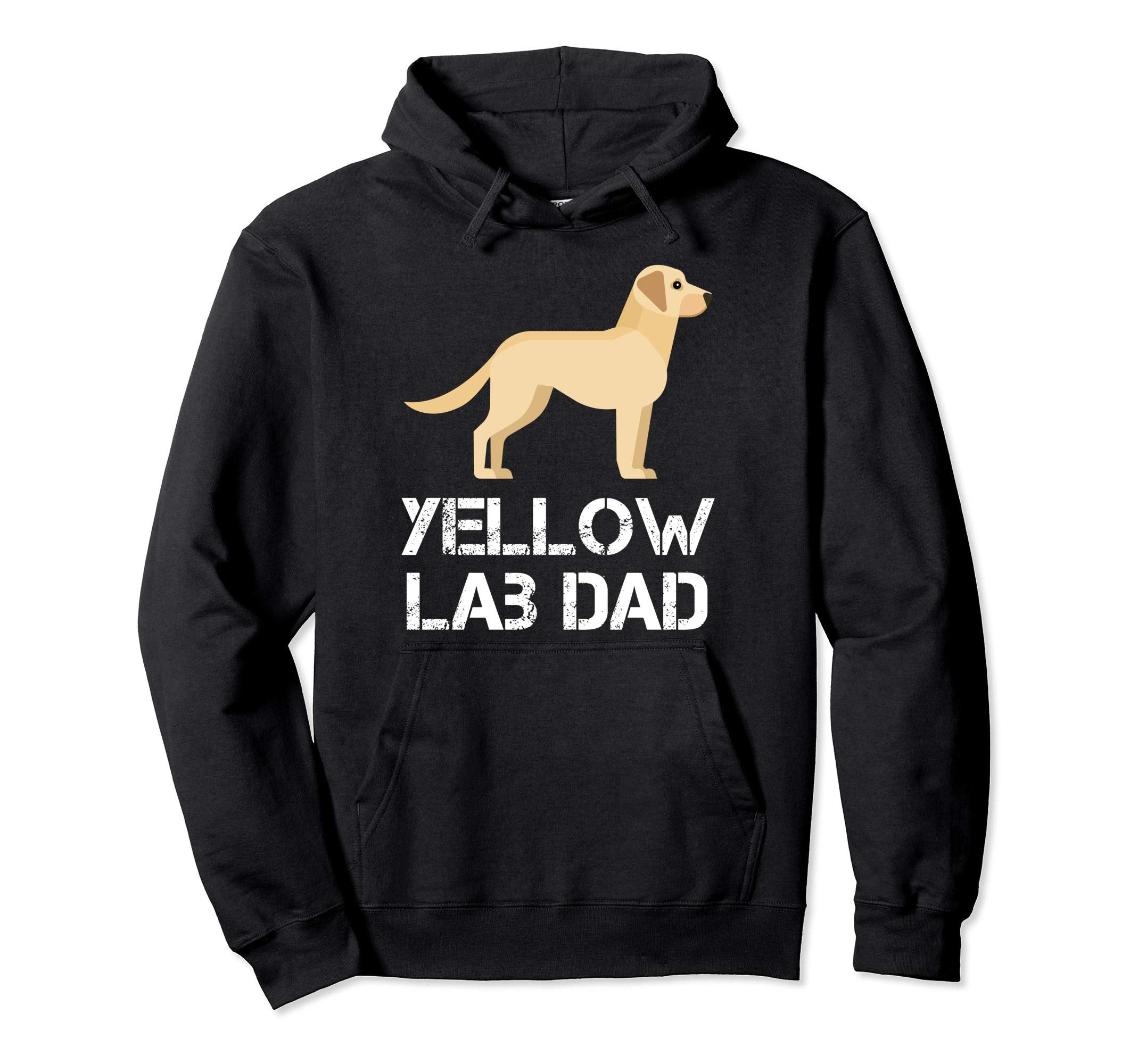 Yellow Lab Dad Dog Owner Hooded Sweatshirt - Casual Everyday Wear Men Women - T-Shirt, Sweatshirt, Hoodie