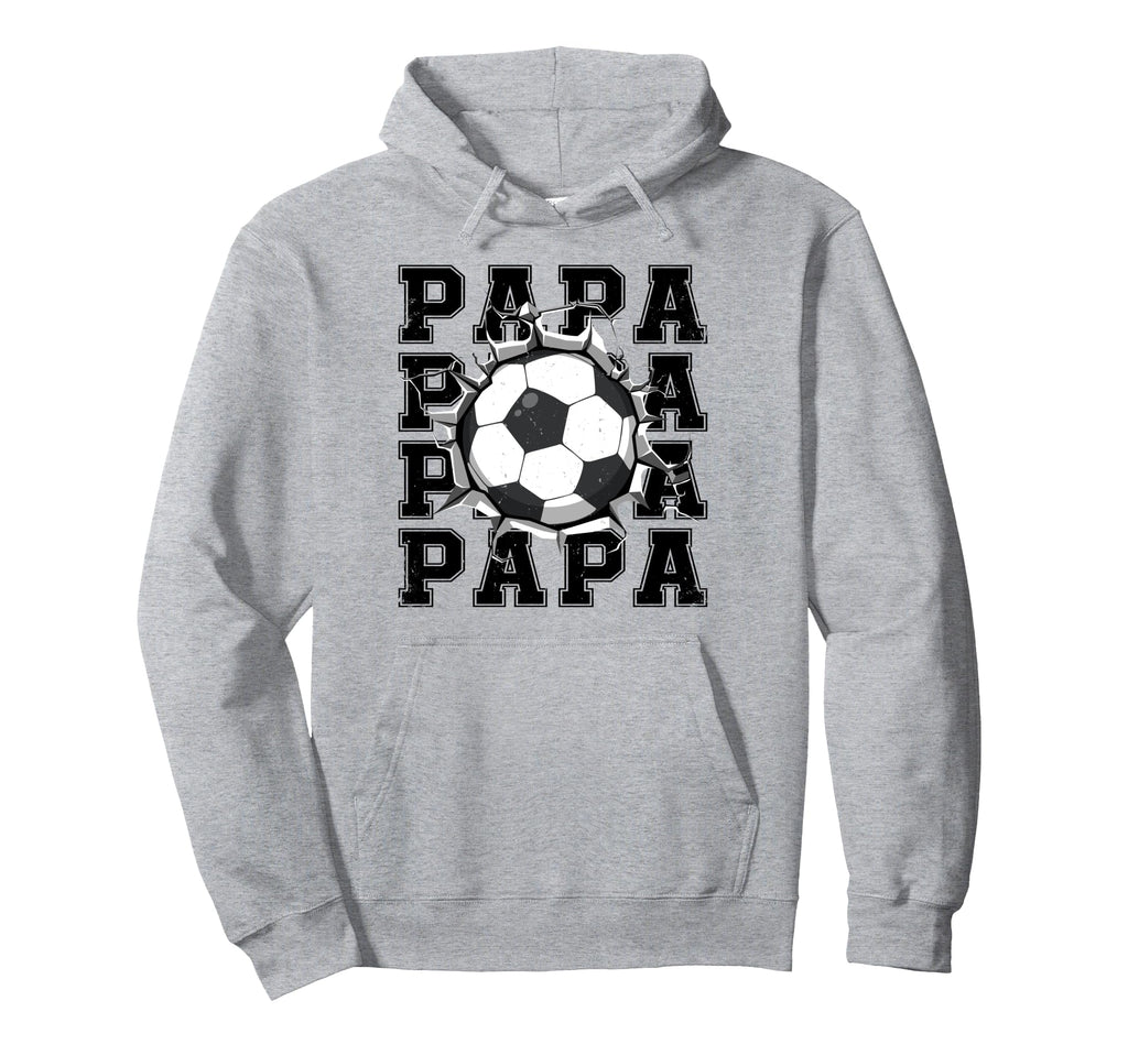 Soccer Papa Cracked Wall Family Hoodie - Unique Graphic for Adults - T-Shirt, Sweatshirt, Hoodie