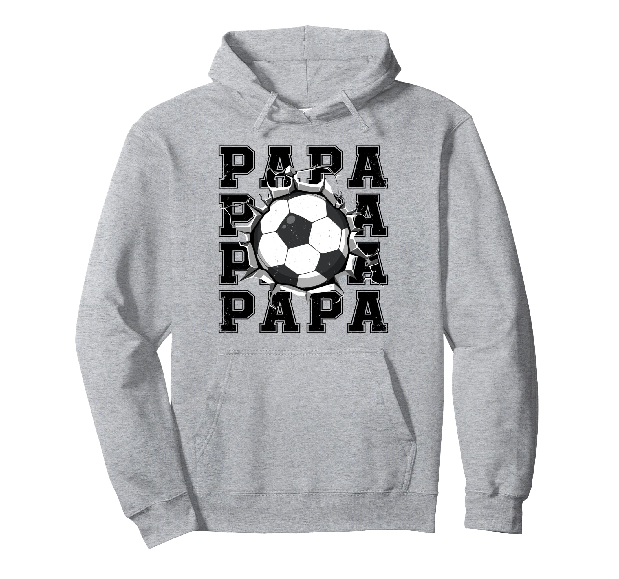 Soccer Papa Cracked Wall Family Hoodie - Unique Graphic for Adults - T-Shirt, Sweatshirt, Hoodie