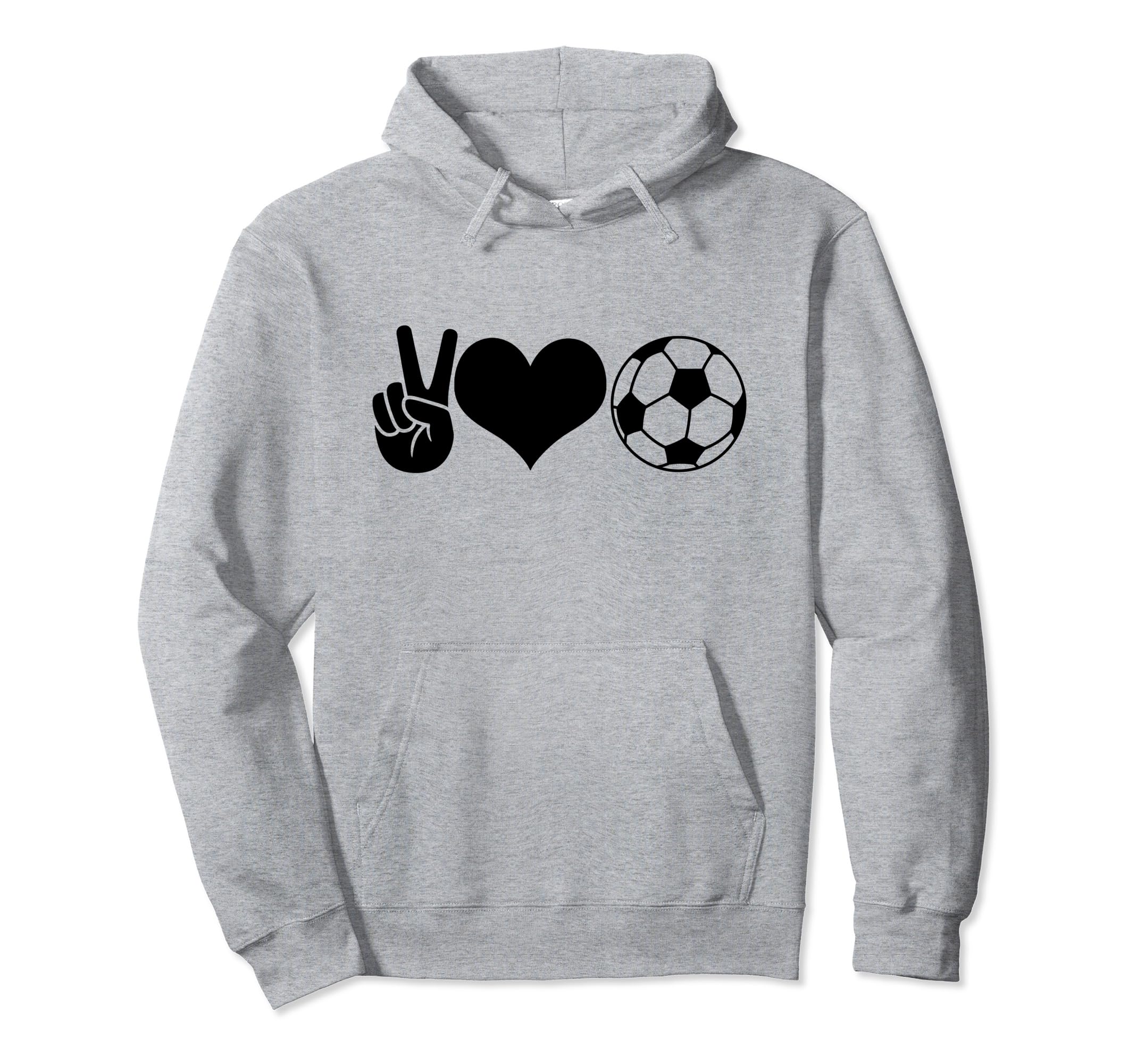 Soccer Peace Love Soccer Player Hoodie - Unique Graphic for Adults - T-Shirt, Sweatshirt, Hoodie