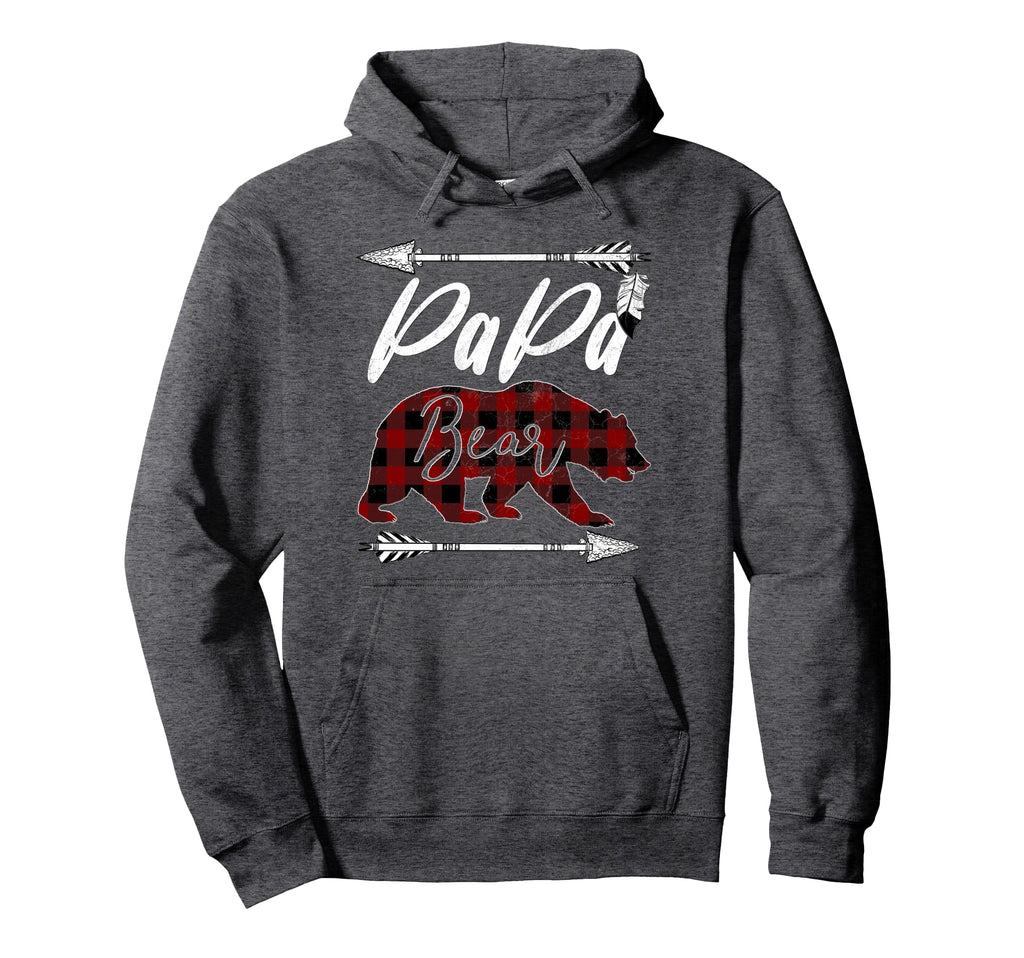 Papa Bear Buffalo Plaid Flannel Hoodie - Casual Everyday Wear for Adults - T-Shirt, Sweatshirt, Hoodie