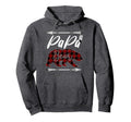 Papa Bear Buffalo Plaid Flannel Hoodie - Casual Everyday Wear for Adults - T-Shirt, Sweatshirt, Hoodie