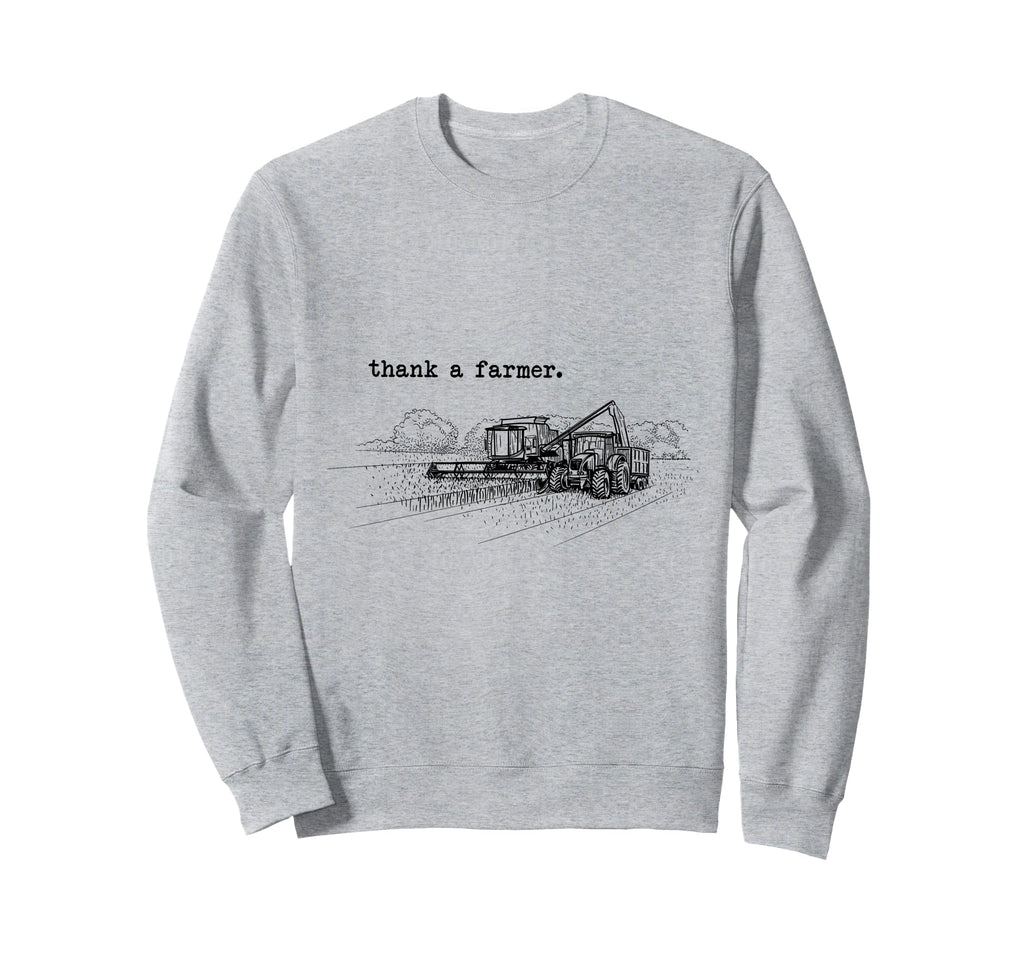 Thank Farmer Tractor Farmer Sweatshirt - Minimalist Print Unisex - T-Shirt, Sweatshirt, Hoodie