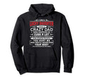 Lucky Daughter Crazy Dad Present Hoodie - Fun Novelty Design for Adults - T-Shirt, Sweatshirt, Hoodie