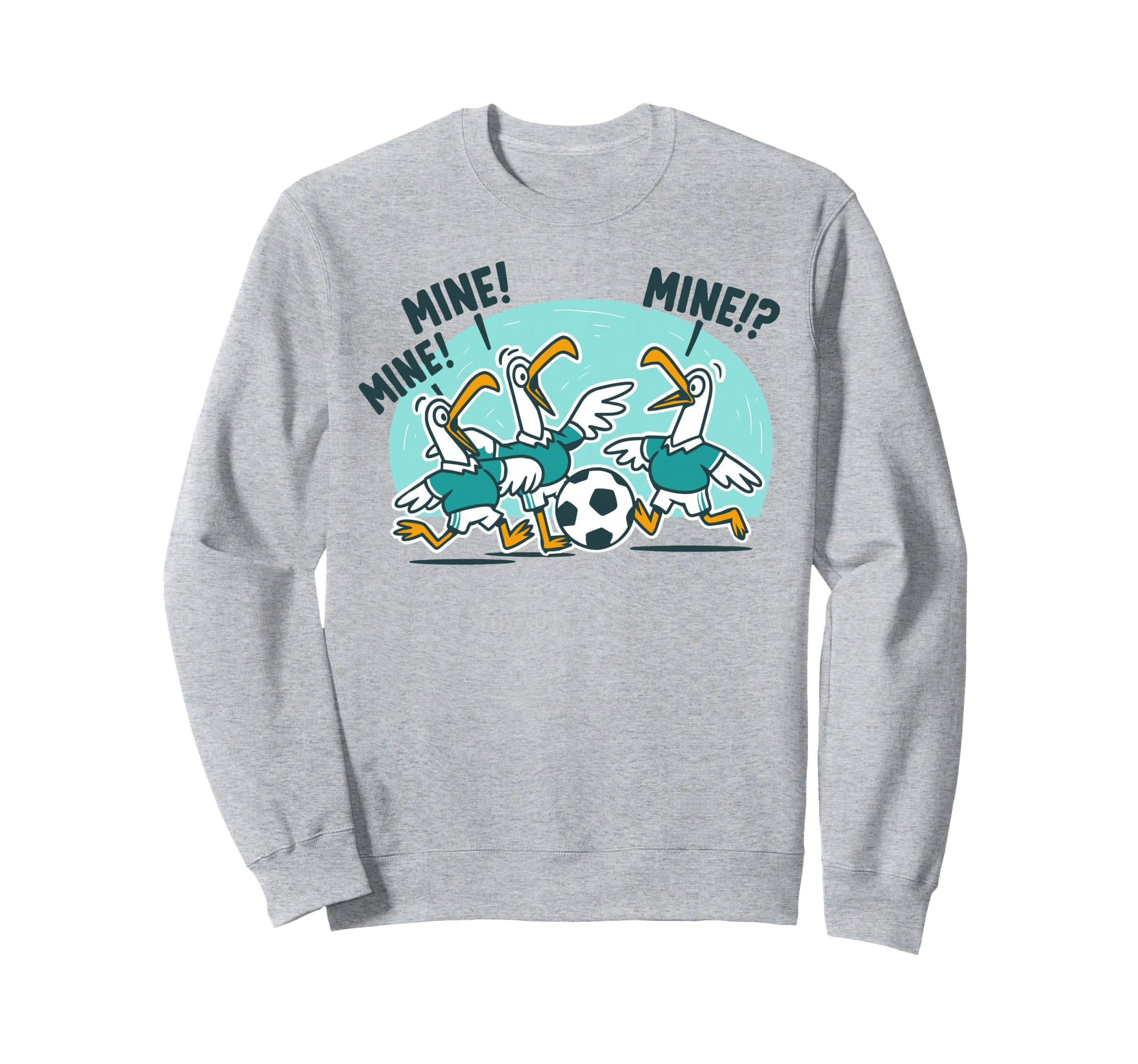 Funny Bird Playing Soccer Ocean Sweatshirt - Streetwear Style Men Women - T-Shirt, Sweatshirt, Hoodie
