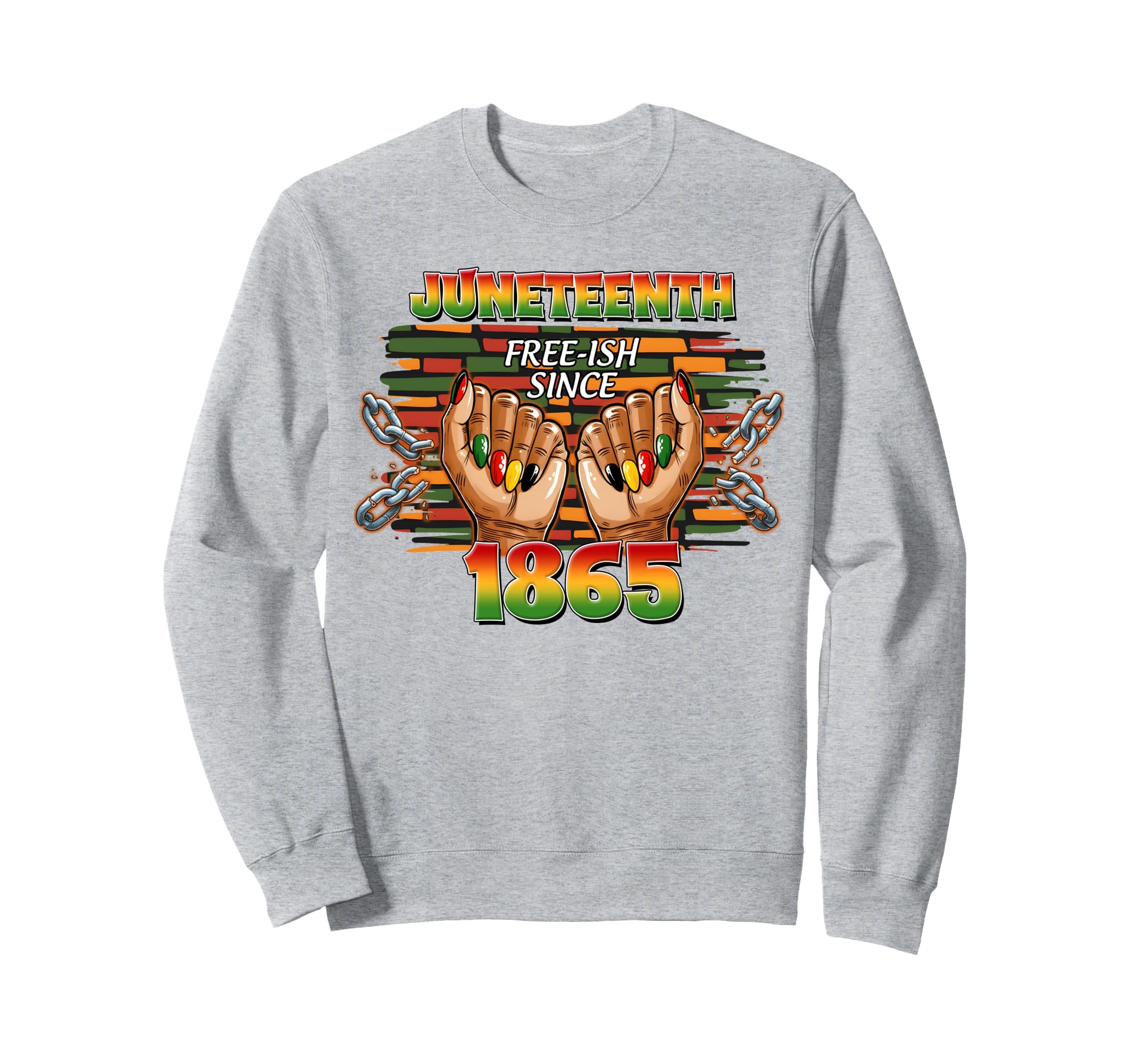 Juneteenth Melanin Black Dad Brown Skin Sweatshirt - Unique Graphic Unisex - T-Shirt, Sweatshirt, Hoodie