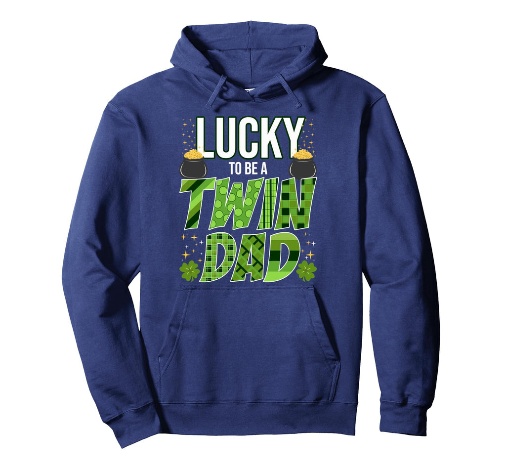 Lucky Twin Dad Shamrock Irish Pride Hoodie - Trendy Graphic Men Women - T-Shirt, Sweatshirt, Hoodie
