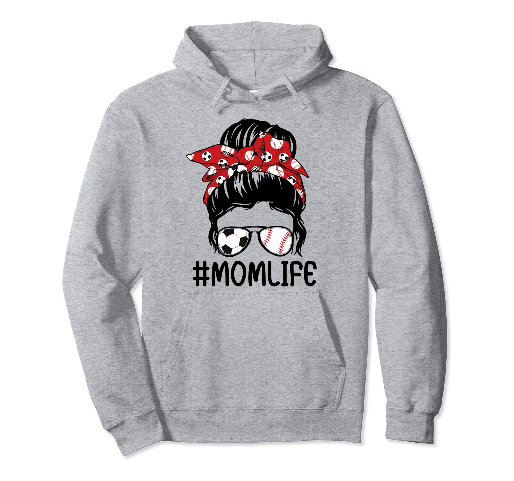 Mom Life Softball Baseball And Soccer Hoodie - Custom Art Print Unisex - T-Shirt, Sweatshirt, Hoodie