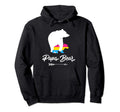Papa Bear Lgbt Straight Ally Pansexual Hoodie - Minimalist Print Men Women - T-Shirt, Sweatshirt, Hoodie