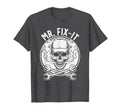 Mens Mr Fix It Skull Head Smoke And T-Shirt - Unique Graphic for Adults - T-Shirt, Sweatshirt, Hoodie