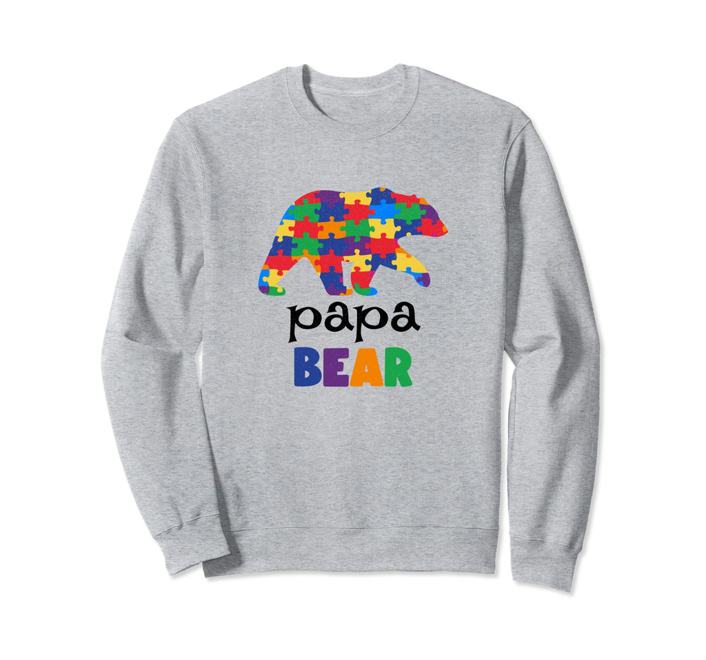 Papa Bear Autism Awareness Sweatshirt - Novelty Apparel for Adults - T-Shirt, Sweatshirt, Hoodie