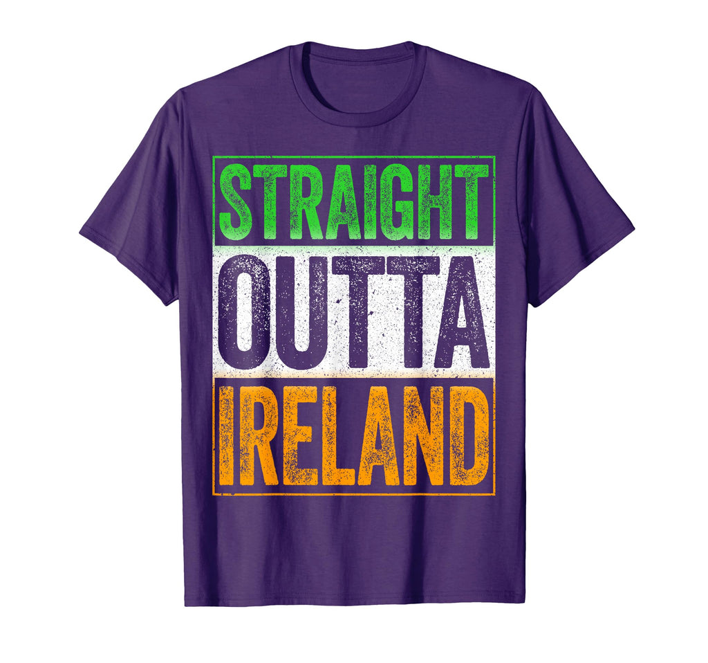 Straight Outta Ireland Patriotic St T-Shirt - Unique Graphic Unisex - T-Shirt, Sweatshirt, Hoodie