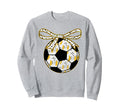 Unique Soccer Ball Pattern Bow Sweatshirt - Streetwear Style Unisex - T-Shirt, Sweatshirt, Hoodie