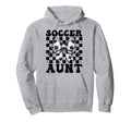 Soccer Aunt Soccer Auntie Coquette Bow Hoodie - Minimalist Print for Adults - T-Shirt, Sweatshirt, Hoodie