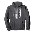 Papa American Flag Papa Gifts Hoodie - Minimalist Print for Adults - T-Shirt, Sweatshirt, Hoodie