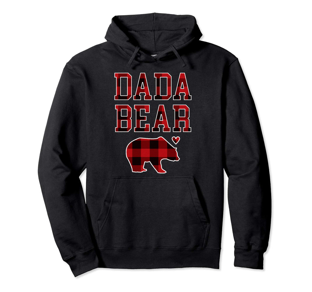 Dada Bear Buffalo Red Plaid Father Dad Hoodie - Novelty Apparel Unisex - T-Shirt, Sweatshirt, Hoodie