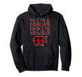 Dada Bear Buffalo Red Plaid Father Dad Hoodie - Novelty Apparel Unisex - T-Shirt, Sweatshirt, Hoodie