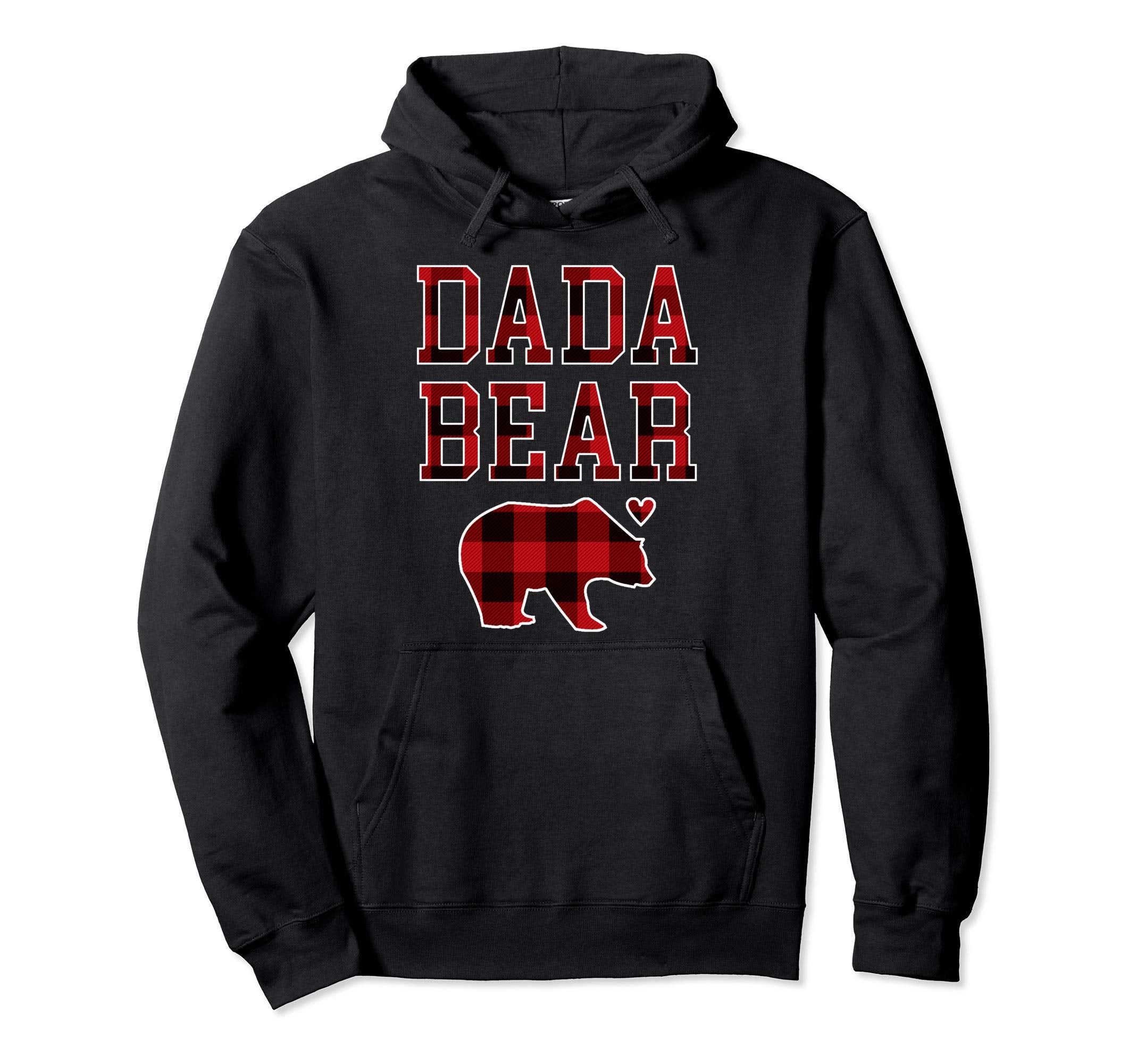 Dada Bear Buffalo Red Plaid Father Dad Hoodie - Novelty Apparel Unisex - T-Shirt, Sweatshirt, Hoodie