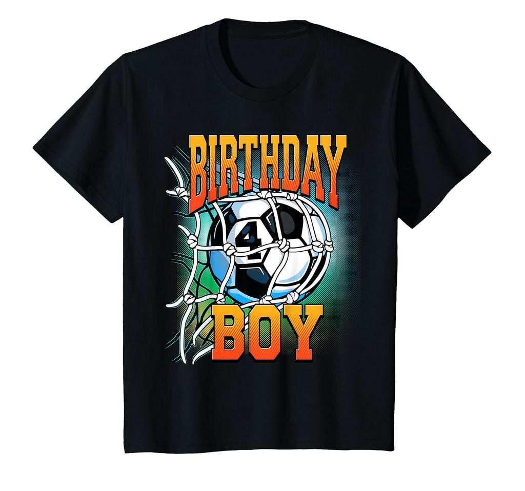 4Th Birthday Soccer Four 4 Years Old T-Shirt - Novelty Apparel Men Women - T-Shirt, Sweatshirt, Hoodie