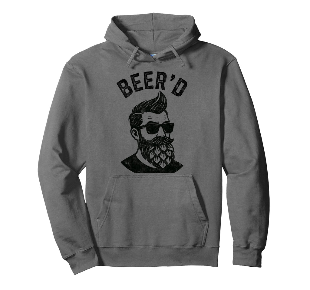 Beerd Hop Bearded Funny Craft Beer Hoodie - Custom Art Print Unisex - T-Shirt, Sweatshirt, Hoodie