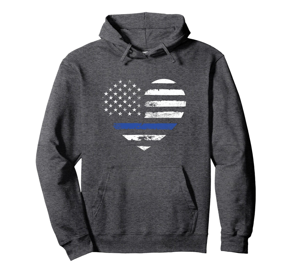 Police Officer Support Thin Blue Line Hoodie - Trendy Graphic for Adults - T-Shirt, Sweatshirt, Hoodie