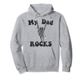 My Dad Rocks Dad Dads Day Gift Hoodie - Aesthetic Graphic for Adults - T-Shirt, Sweatshirt, Hoodie