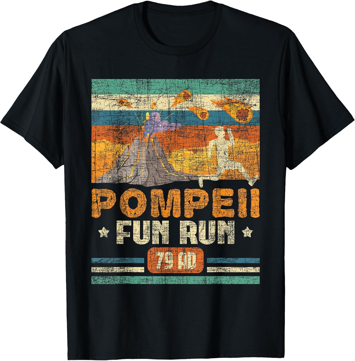 Pompeii Fun Run Geography Volcanologist Volcanology - Adult & Kids T-Shirts, Sweatshirts & Hoodies apparel design preview 1
