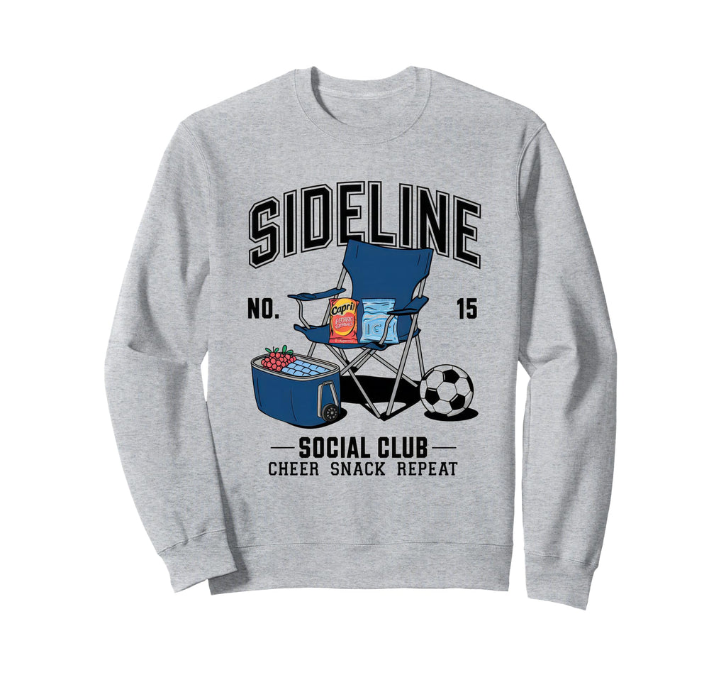 Sideline Social Club Soccer Mom Game Sweatshirt - Graphic Print for Adults - T-Shirt, Sweatshirt, Hoodie